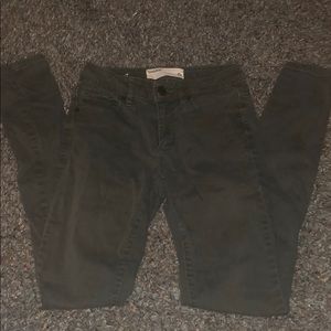 Dark green skinny jeans